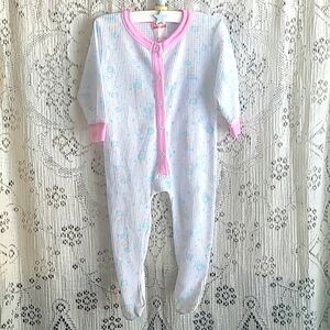 Vintage Playskool Baby One Piece Footed PJ, Size 12 Months